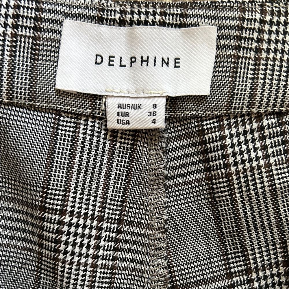 High-Rise Wide Leg Plaid Pants - Gray - Picture 2 of 7